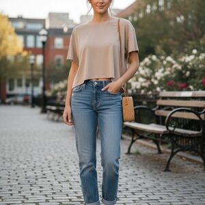 STYLUS Tan Short Sleeve Women's Tee